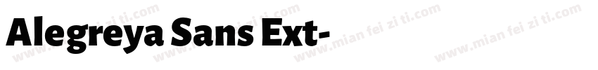 Alegreya Sans Ext字体转换